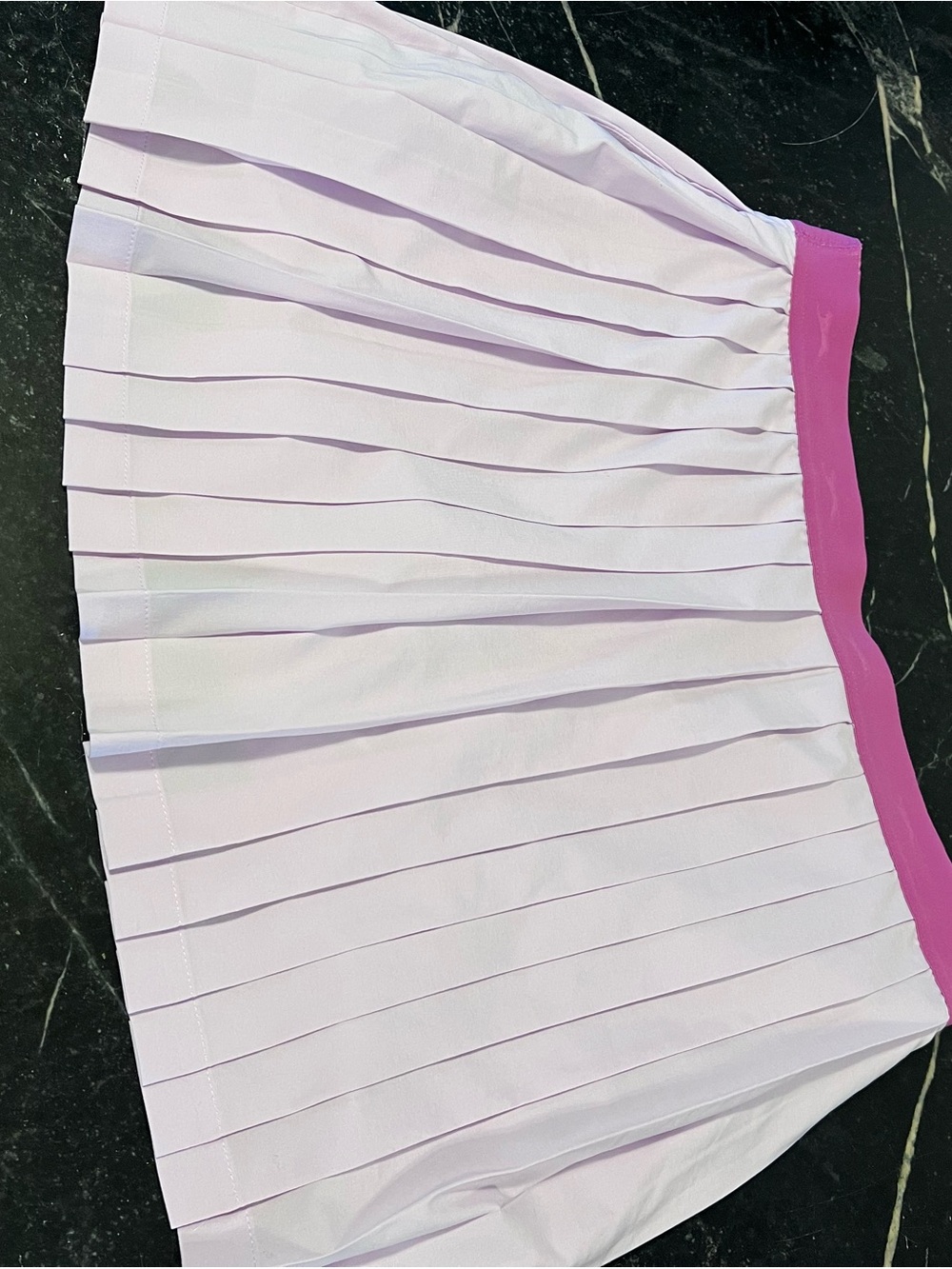 Slazenger Lavender Pleated Tennis Skirt with Pink Waistband - Picture 2 of 5